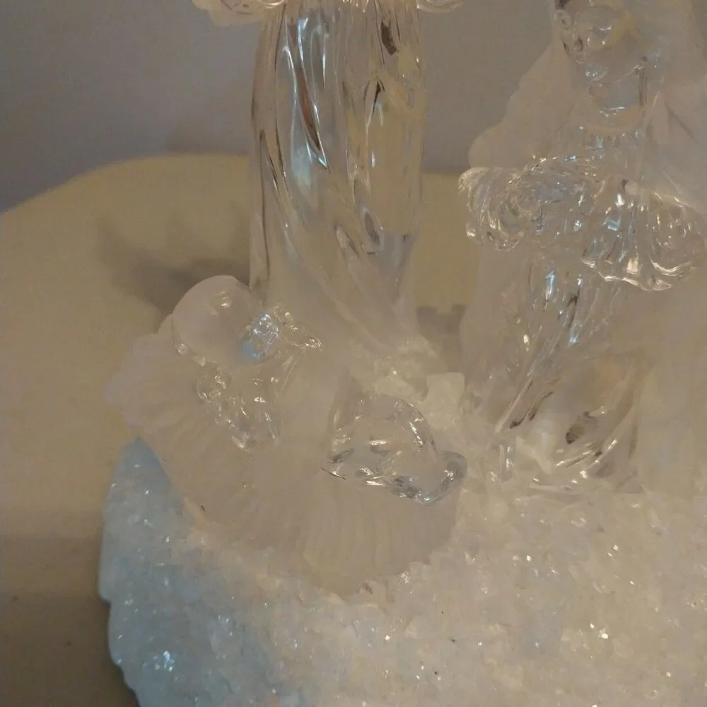 Acrylic Nativity Scene Light Up Color Changing Christmas Decor Battery Operated